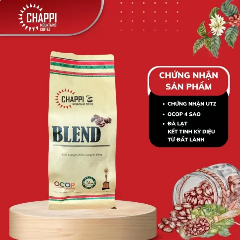 Chappi Blend  Coffee Beans - Chappi Cà Phê Blend Hạt